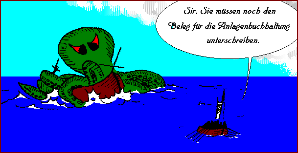 Oktopus spielt Schiffeversenken...
